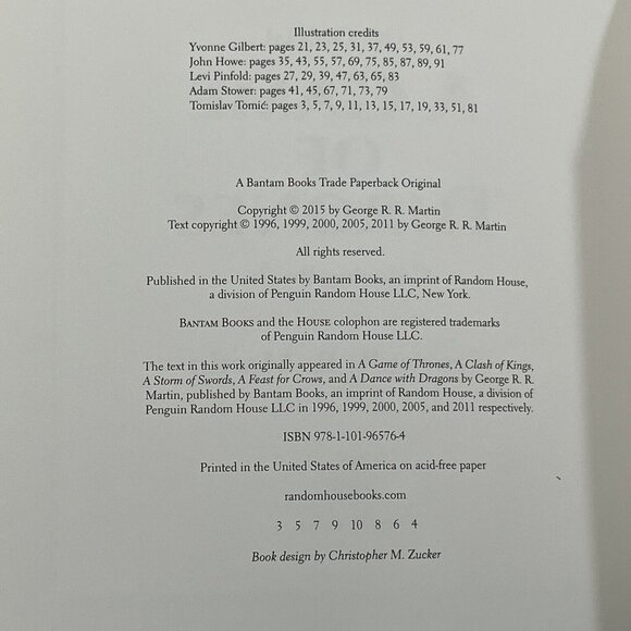 2015 The Official Game Of Thrones Coloring Book George R R Martin Clean Pages - Picture 9 of 16